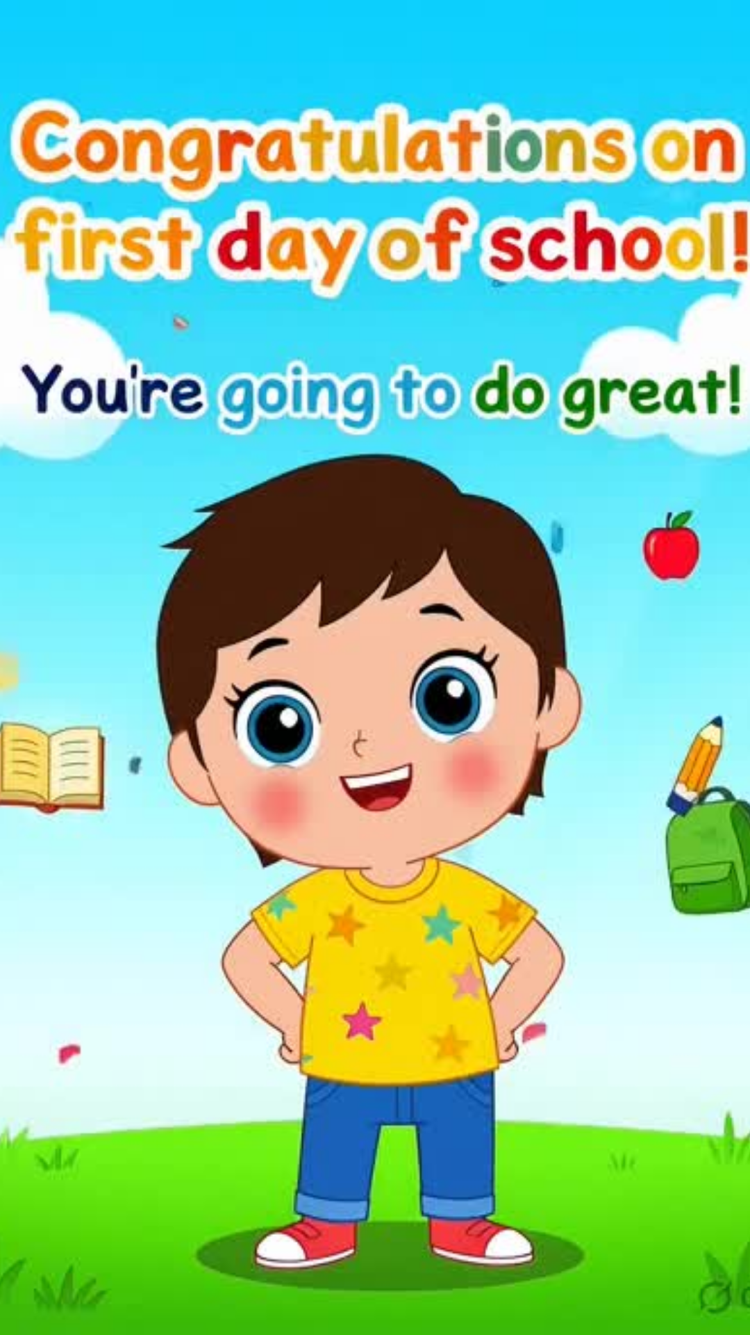 Congratulations on first day school